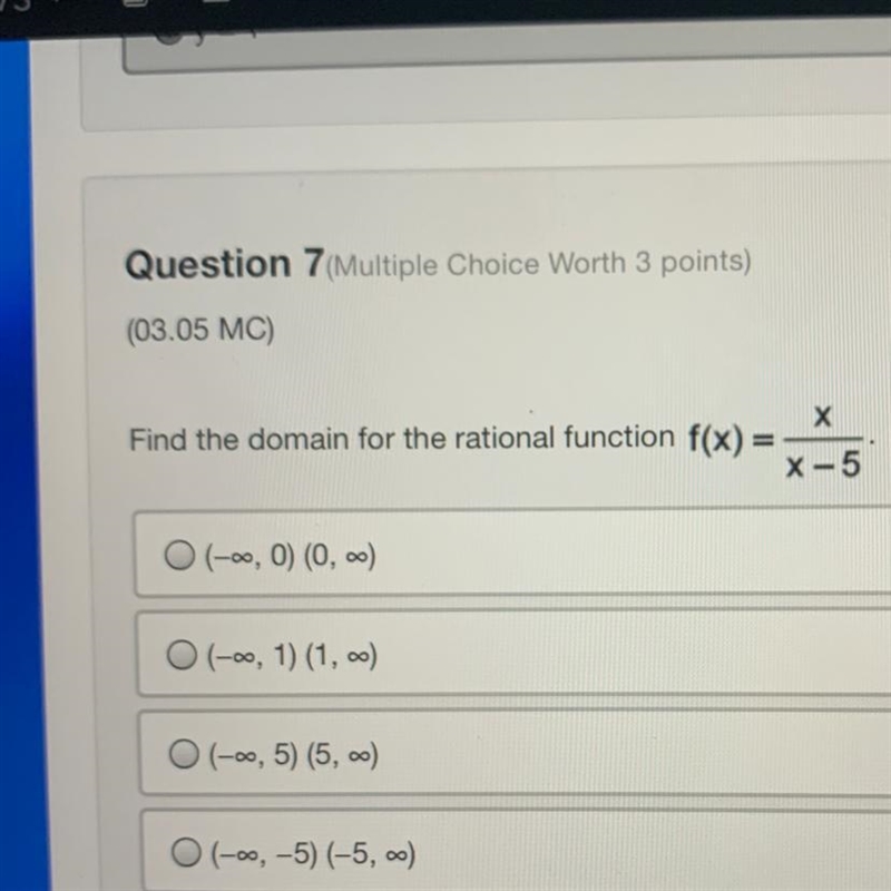 Find the domain for the rational function:-example-1