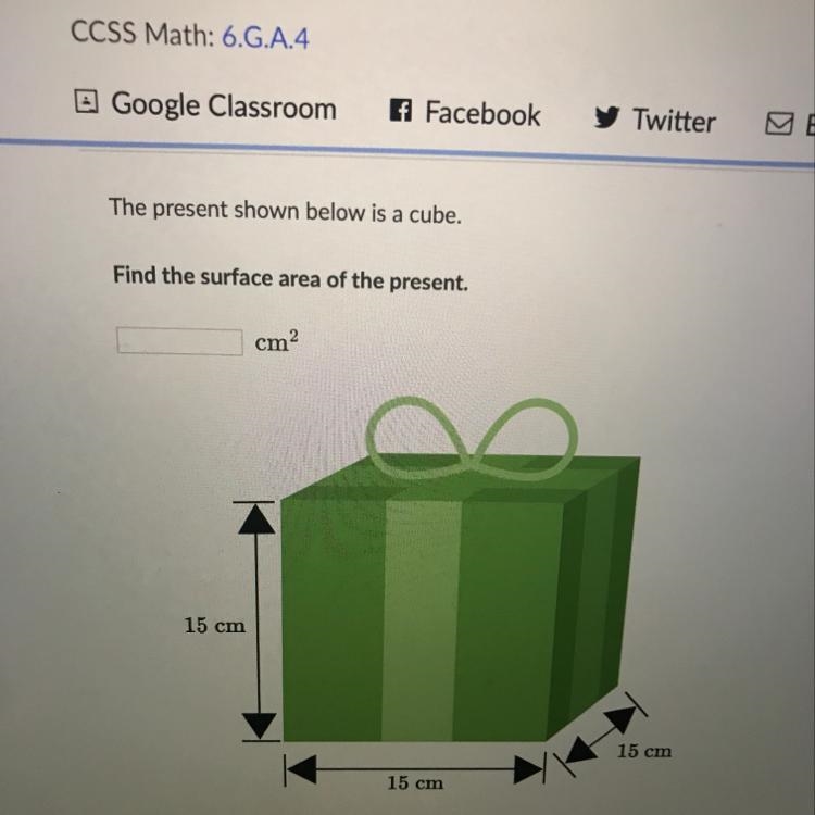 What is the surface area of the present?-example-1