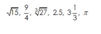 The first picture shows the numbers you will use to put on the number line where the-example-1