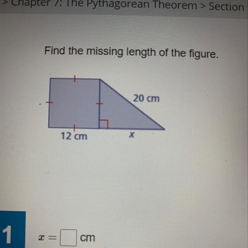 Find the missing length of the figure.-example-1