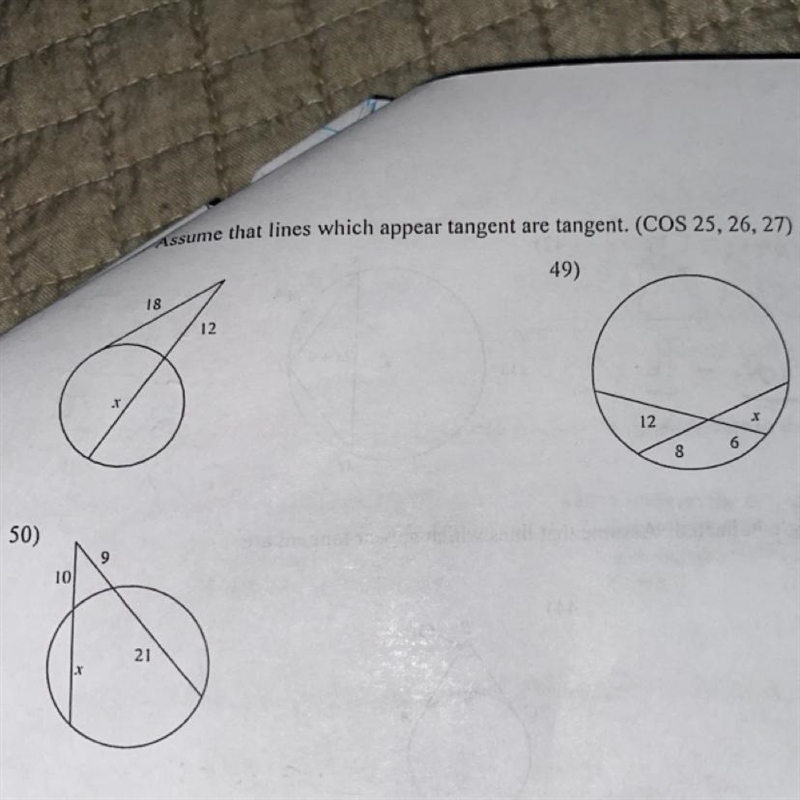 25 Points bc this depends on if I pass or fail my grade Solve for “x”. Assume that-example-1