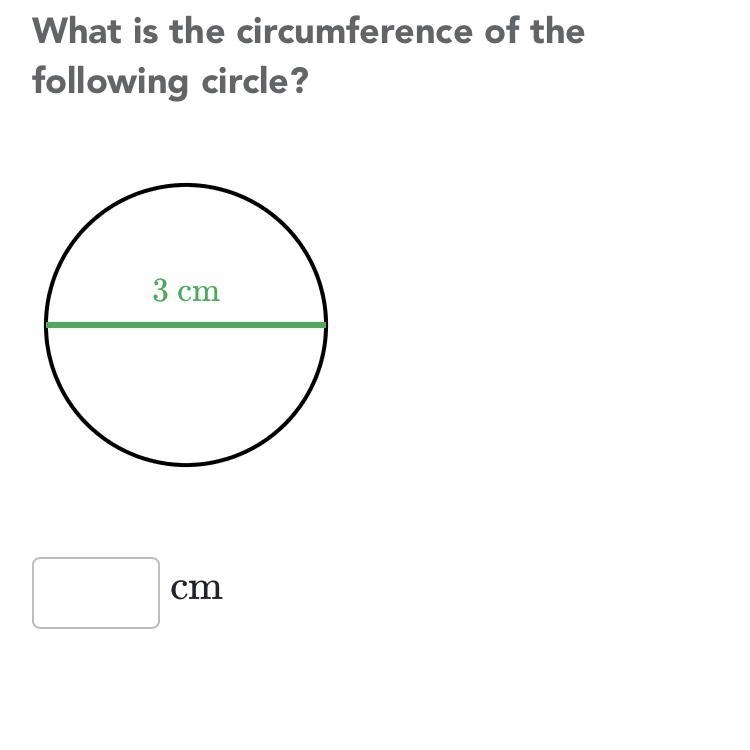 What is the circumference of the following circle?-example-1