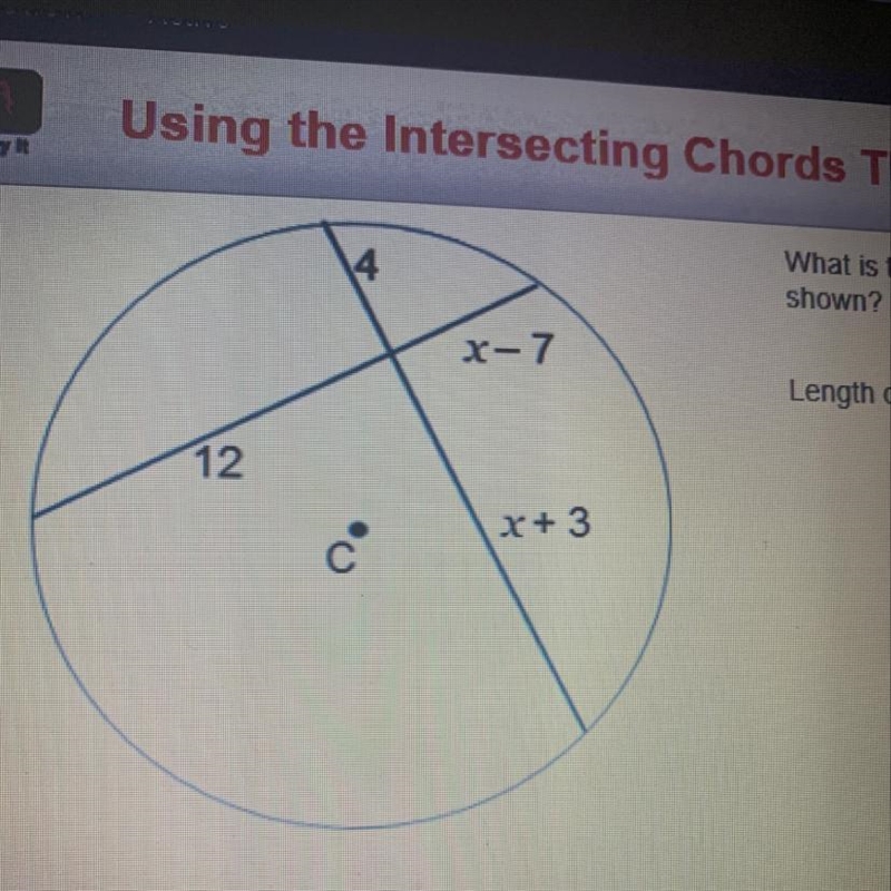 What is the length of the longer of the two chords shown?-example-1