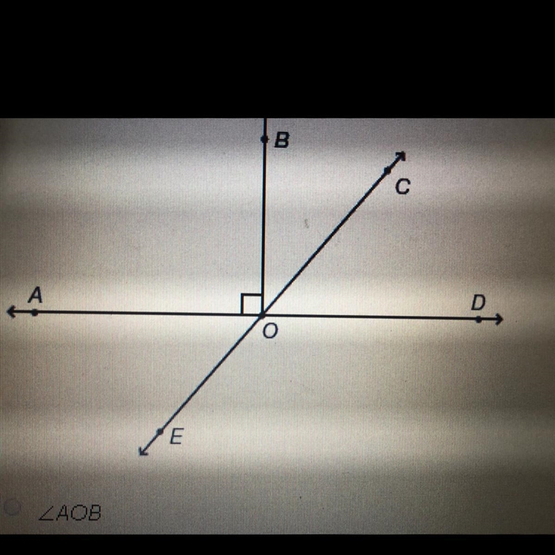 Which angle is complementary to-example-1