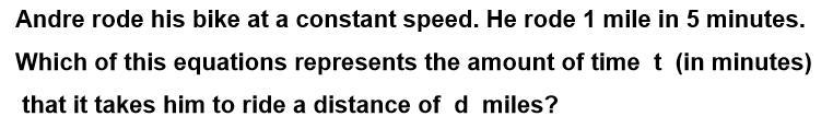 Answers: a: t = s/d b: t = sd c: t = s + d d: t = s - d-example-1