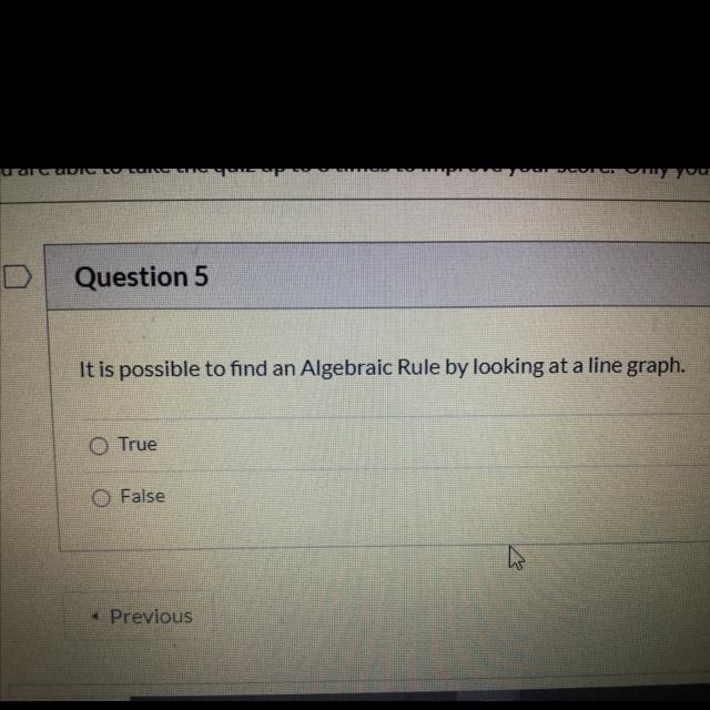 Is it possible to find an algebraic rule by looking at a line graph-example-1