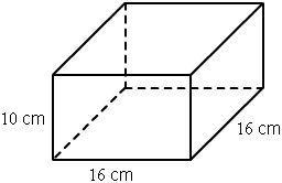 PLZ HELP ASAP The sides of the base of this square right prism are 16 centimeters-example-1