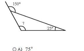 The triangle shown has an interior angle with a measure that is 25° and an exterior-example-1