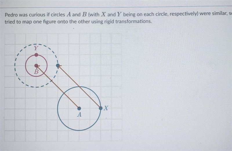 Pedro concluded: "Its not possible to map circle A onto circle B using a sequence-example-1