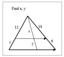 Find x and y for the following:-example-1