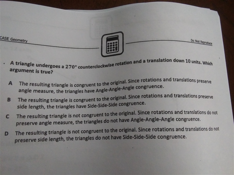 A triangle undergoes a 270° counterclockwise rotation and a translation down 10 units-example-1