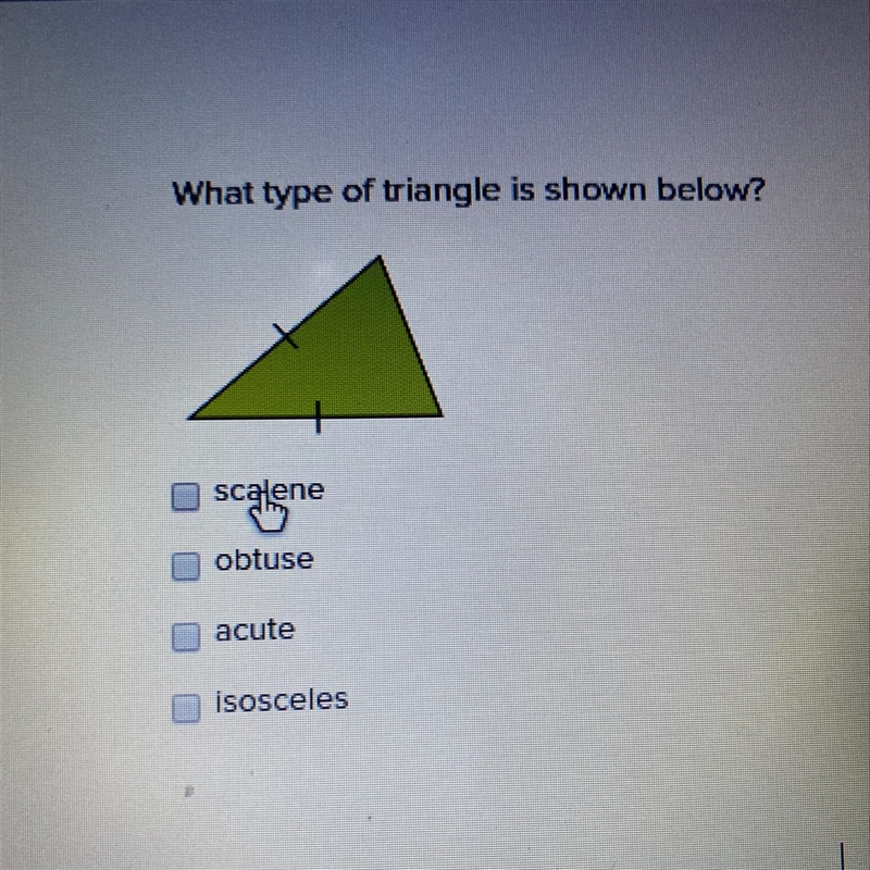 What type of triangle is shown below-example-1