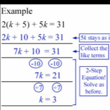 7 (c + 4) - 19= -26 Can some please do the working out (Example in the photo)-example-1