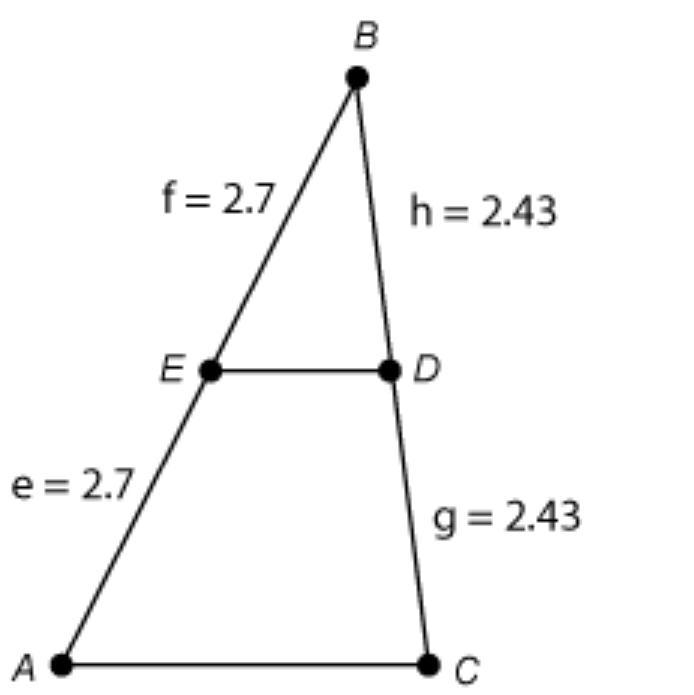 In ΔABC, AC = 4. What is the value of ED? 1 4 2 8-example-1