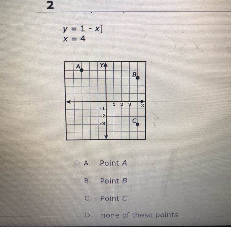 PLEASE HELP ! Trying to make honor roll ! Which point represents the solution to the-example-1