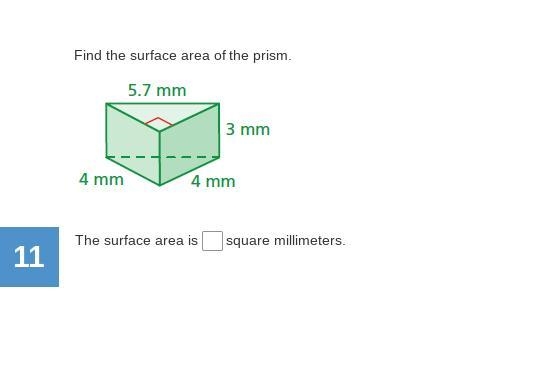 Find the surface area of the prism.-example-1