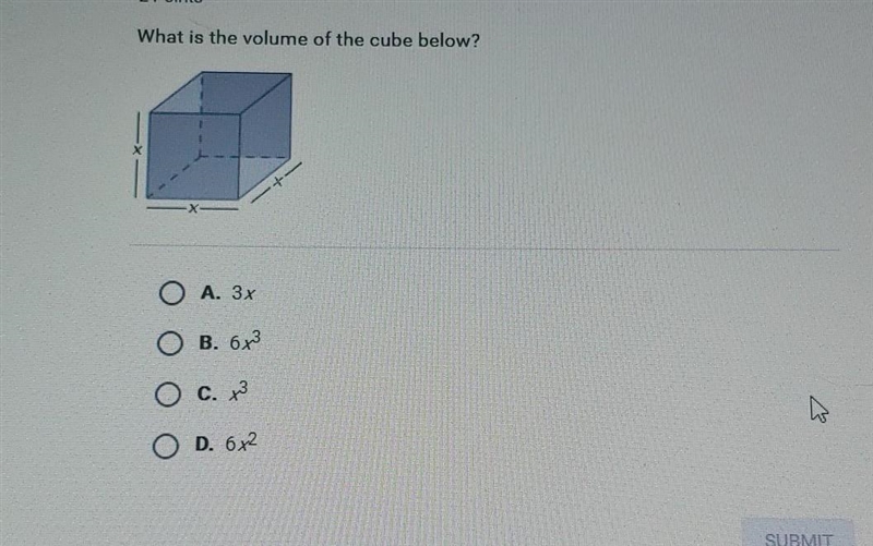 А. 3x В. 63 с. з D. 6х2 please help ??​-example-1