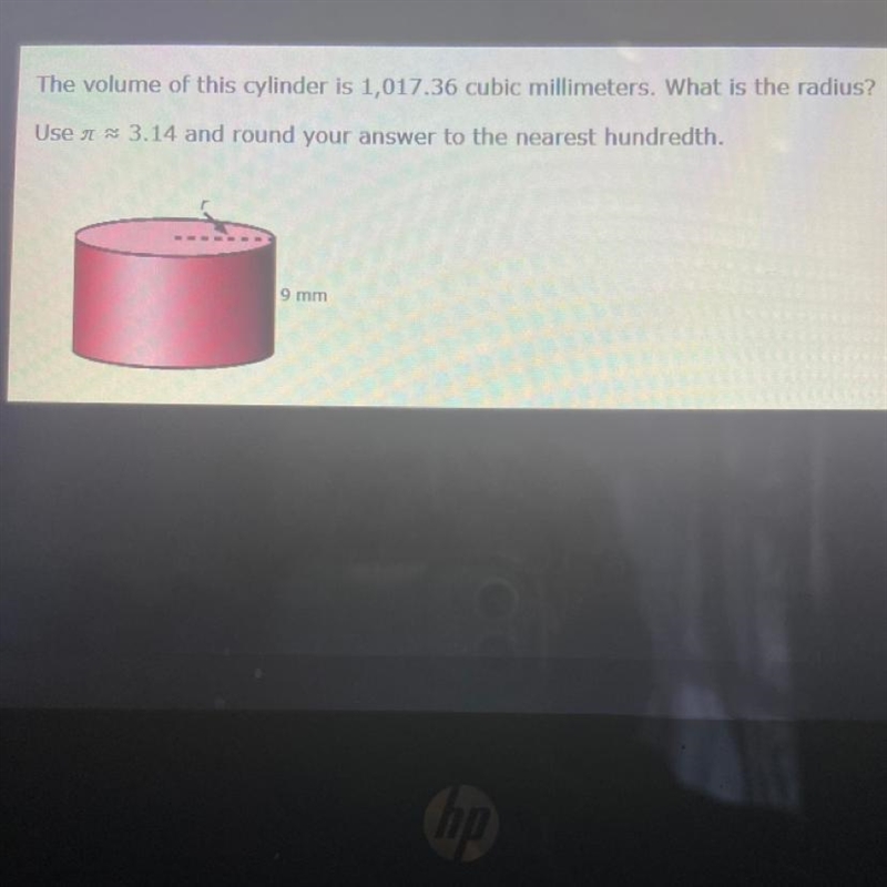 What is the volume of this cylinder?-example-1