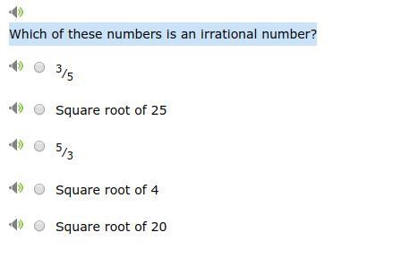 Which of these numbers is an irrational number?-example-1