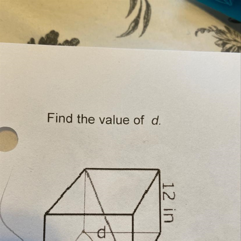 What is d and how would I find its value-example-1