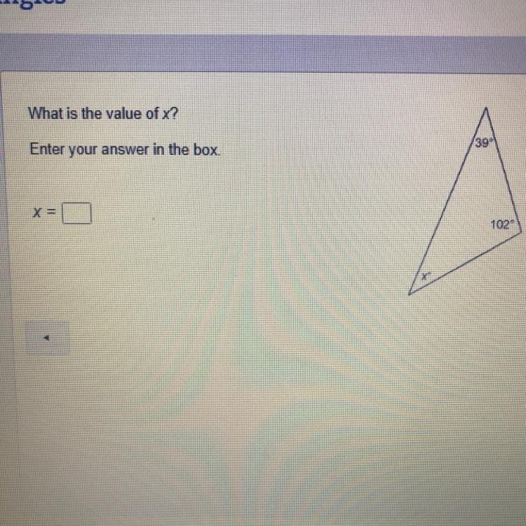 What is the value of x? Enter your answer in the box. X=-example-1