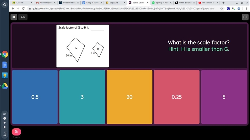 What is the scale factor? Hint H is smaller than G-example-1