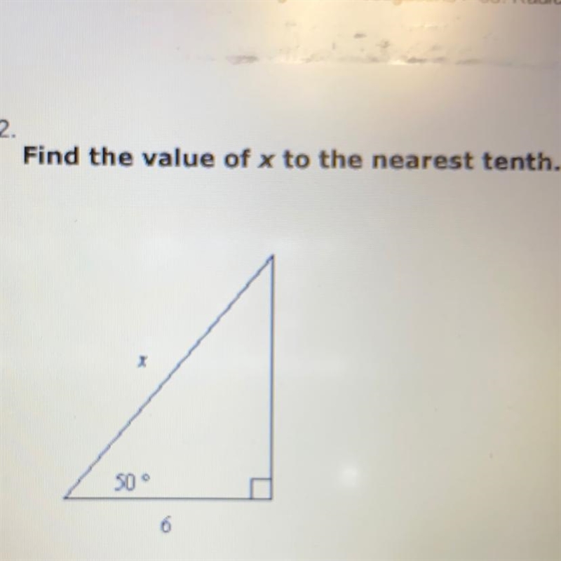 Find the value of x to the nearest tenth.-example-1