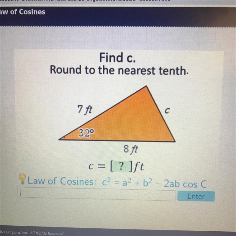 Find c Round to the nearest tenth-example-1