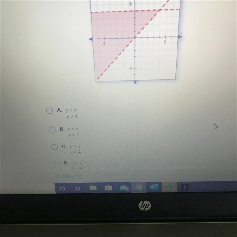 Which system of inequalities is shown?-example-1