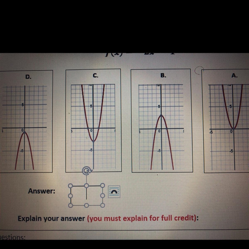 Which graph representative this function Explain your answer Does this graph have-example-1