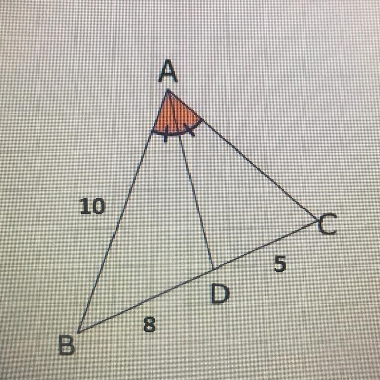 AD bisects angle BAC. What is the length of AC? A)5.25 B)6 C)6.25 D)7-example-1