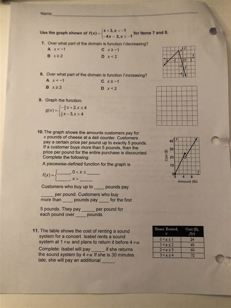 I need help on number 10.-example-1