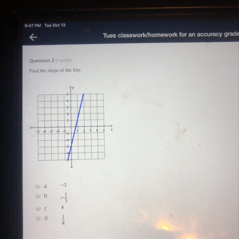 Find the slope of the line-example-1