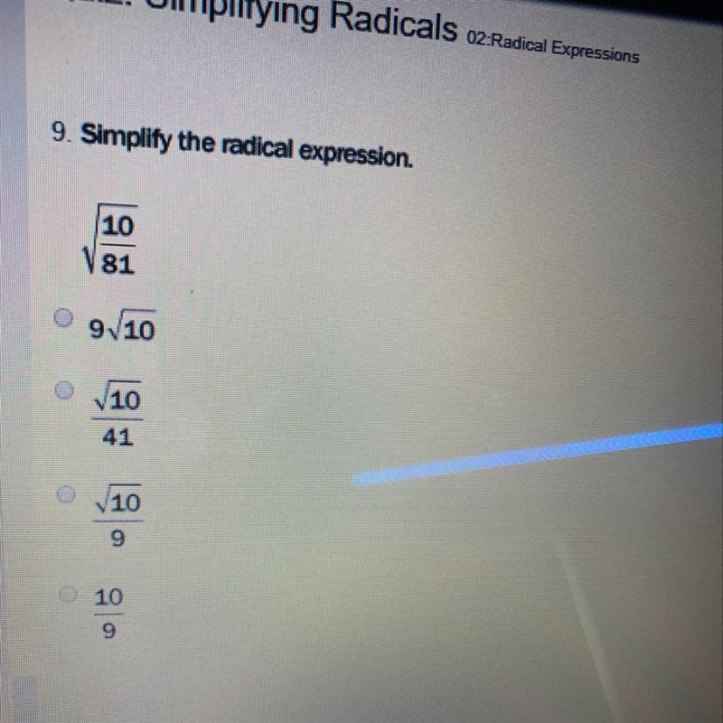 9. simplify the radical expression pleasseee and thank you :)-example-1