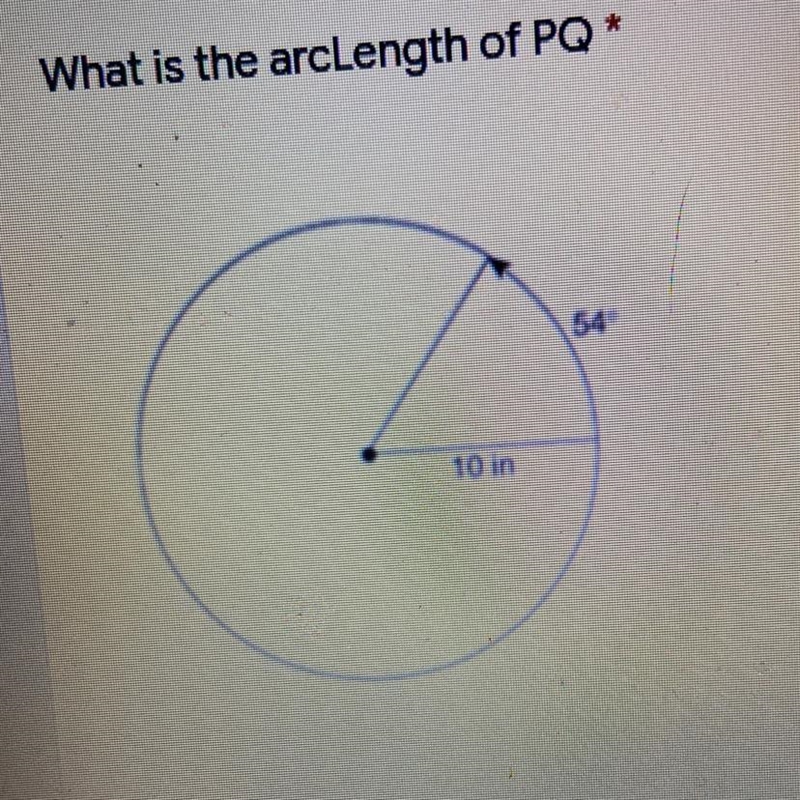 Who ever helps me with this I will give u a surprise what is the arc length of PQ-example-1