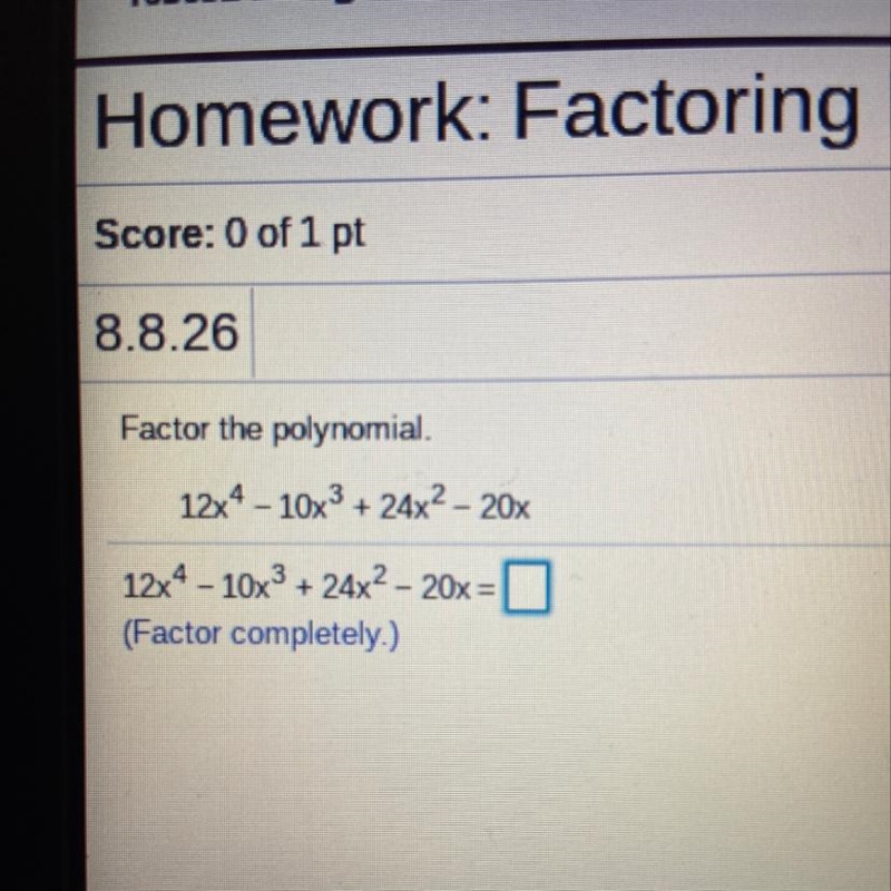 Please help! FACTOR THE POLYNOMIAL:-example-1