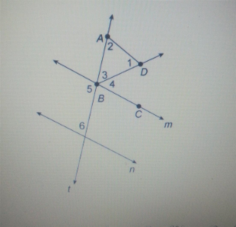 Drag and drop an answer to each box to correctly complete the proof Given: m || n-example-1