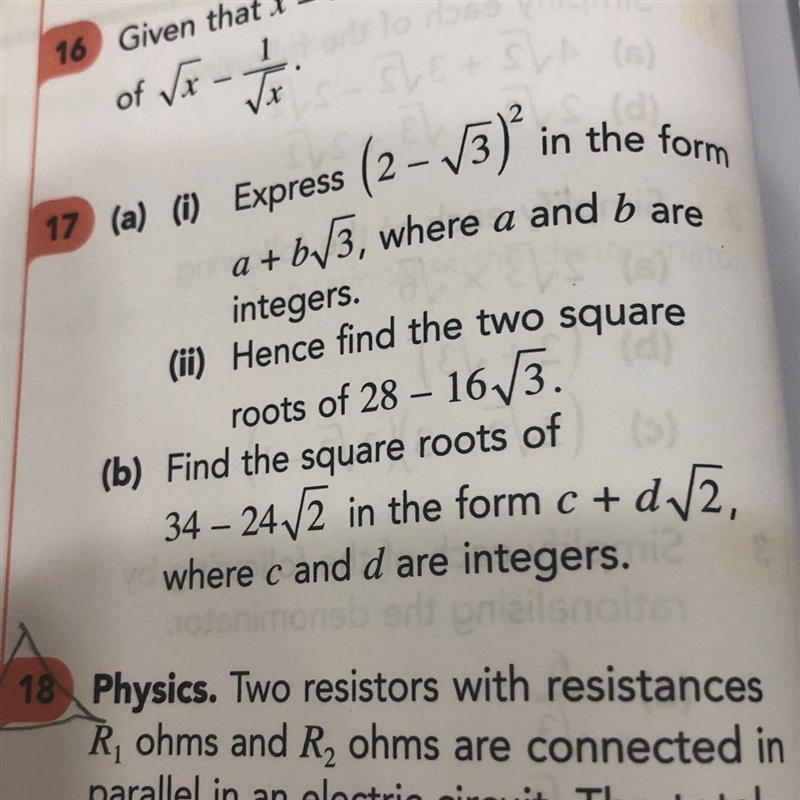 Hello:) anyone able to explain and solve question 17 (aii) ? Thank you sm!-example-1