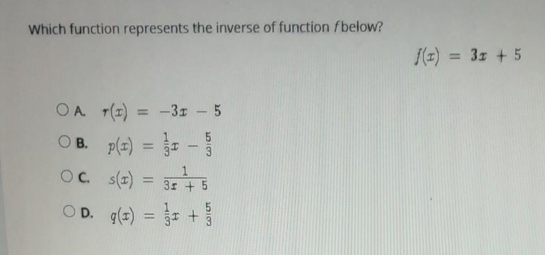 Please help, i need to pass. which function represents the inverse of function f below-example-1