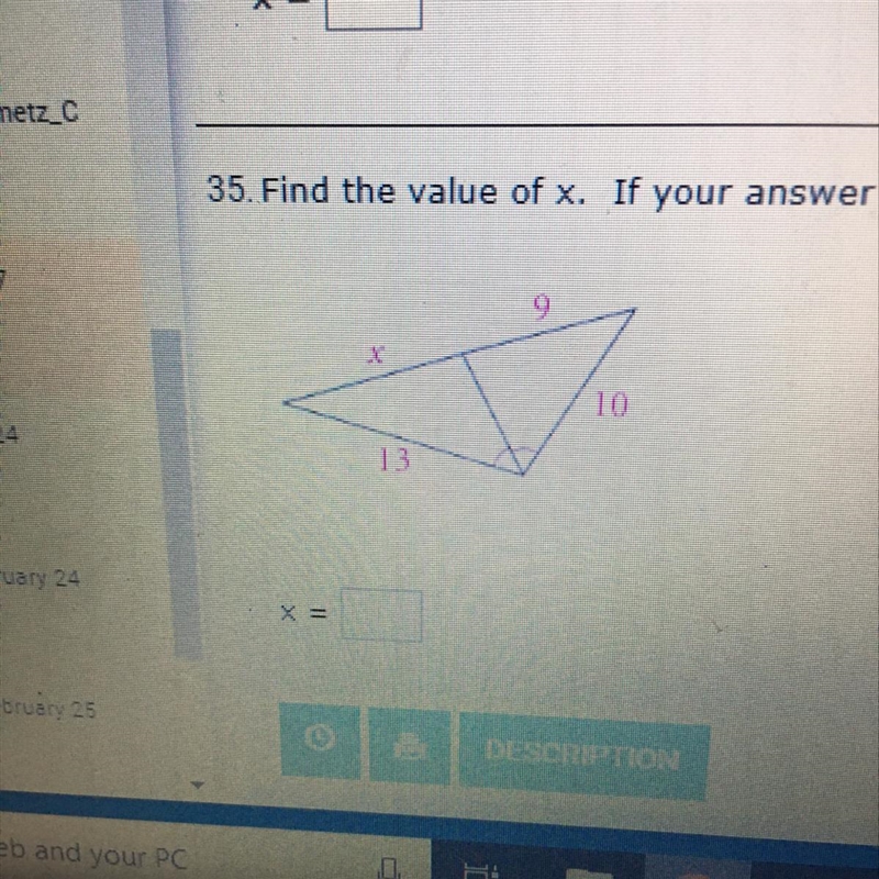 Find the value of x......-example-1