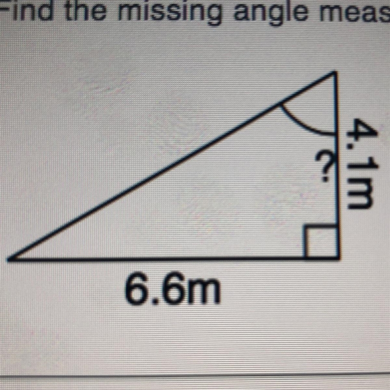 Find the missing angle measurement for each triangle. (Round to the nearest whole-example-1