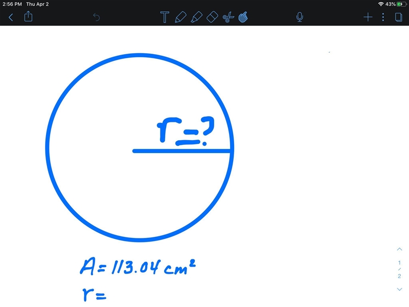 Find the radius for the circle please show how you got ur anwser so show ur work plz-example-1