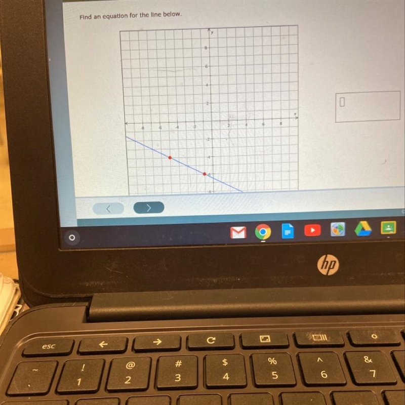 Find a equation for the line below-example-1