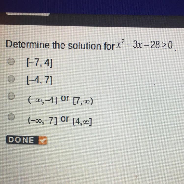 Solving quadratic inequalities in one value-example-1