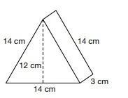 Calculate the surface area of the following shape 1. 450cm2 2. 294cm2 3. 358cm2 4. 716cm-example-1