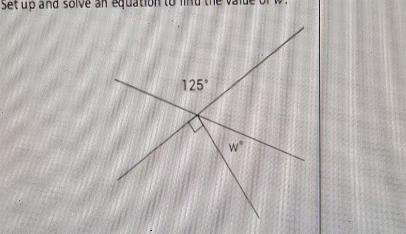 Two lines meet at a point that is also the endpoint of a ray. Set up and solve an-example-1