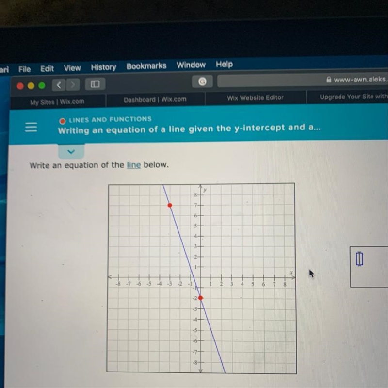 Write the equation of the line below ?-example-1