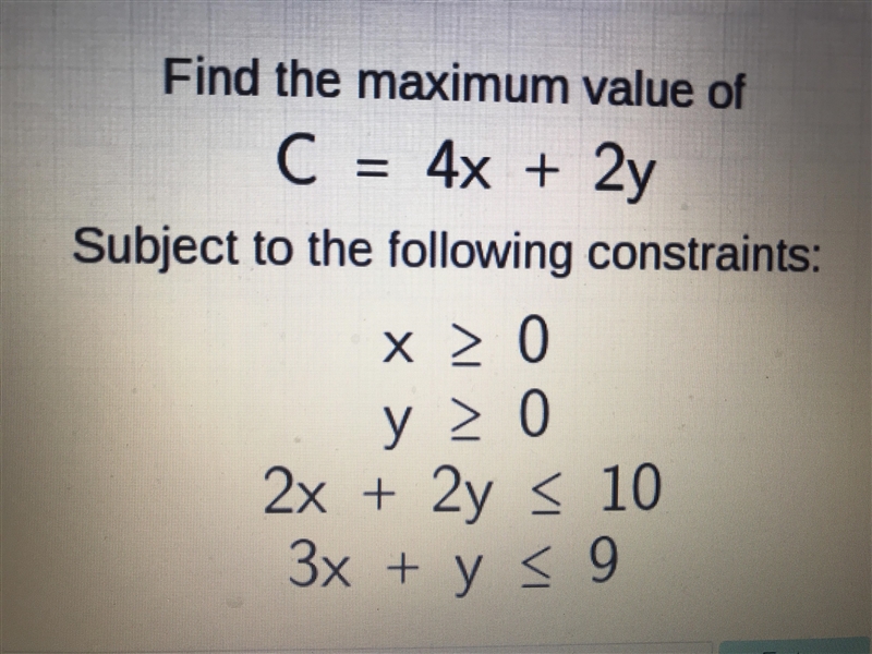 Linear programming subjected to constraints-example-1