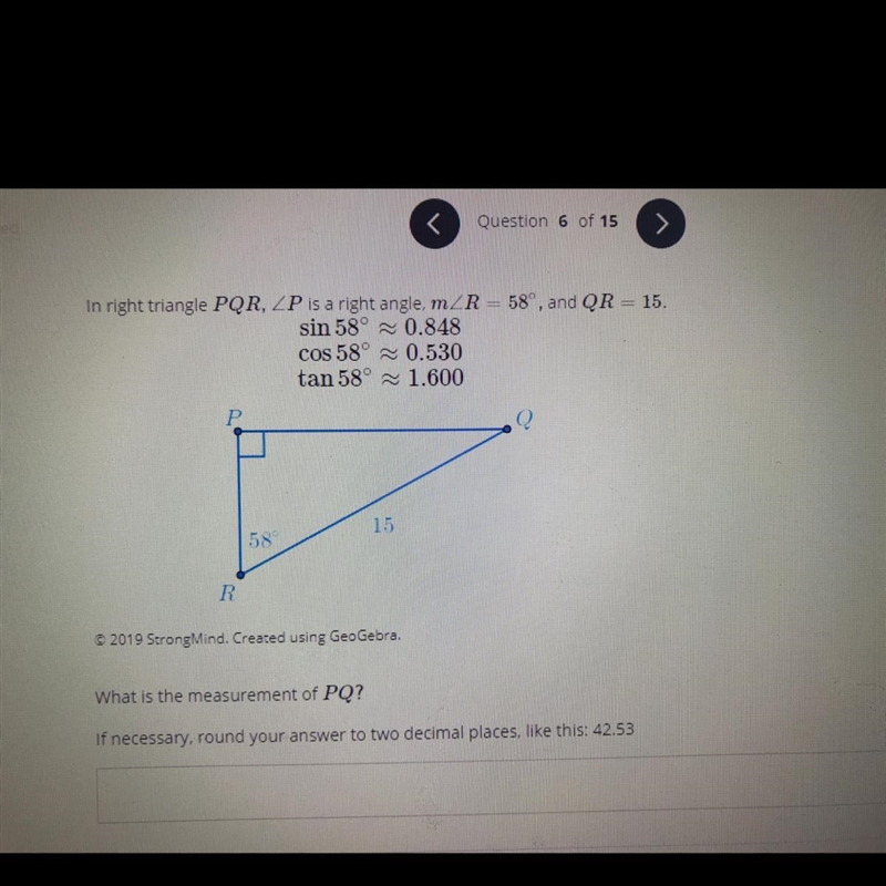 What is the measurement of PQ?-example-1