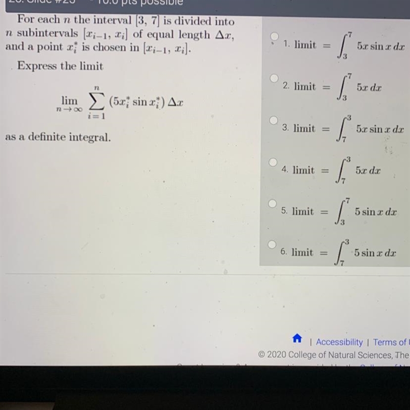 Express the limit as a definite integral-example-1